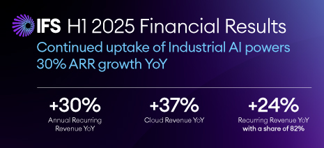 IFS Surges Ahead in H1 2025: 30% ARR Growth and Breakthrough Agentic AI Cement Industrial Leadership